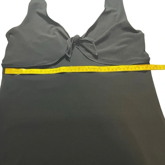 Studio M Women's Black Halter Dress Asymmetrical Hem Size Medium Lined - Picture 14 of 16